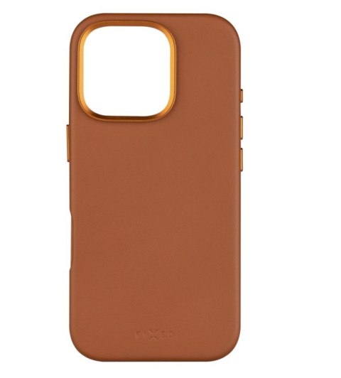 Fixed MagLeather | Back Cover | Apple | iPhone 16 Pro | Leather | Brown