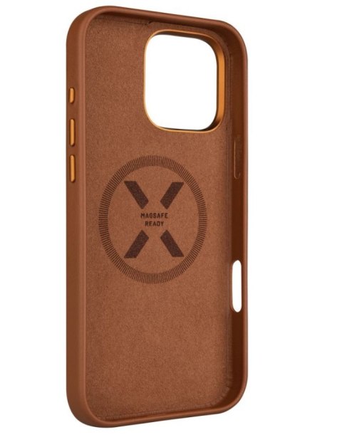 Fixed MagLeather | Back Cover | Apple | iPhone 16 Pro Max | Leather | Brown