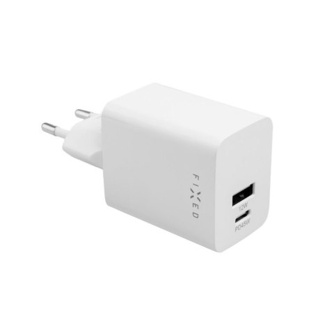 Stała mini ładowarka podróżna USB-C/USB 45W | FIXC45M-CU-WH
