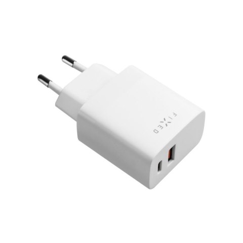 Stała ładowarka podróżna USB-C/USB 20W | FIXC20N-CU-WH