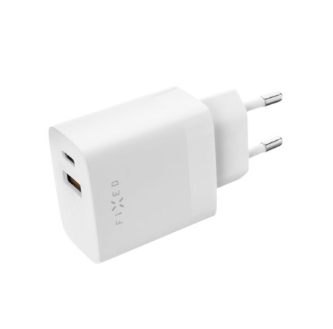 Stała ładowarka podróżna USB-C/USB 20W | FIXC20N-CU-WH