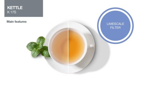 Gorenje | Czajnik | K17S | Elektryczny | 2000 W | 1,7 L | Stal nierdzewna | Podstawa obrotowa 360° | Stal nierdzewna