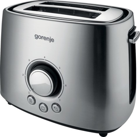 Gorenje | Toster | T1000E | Moc 1000 W | Liczba gniazd 2 | Materiał obudowy Metal | Stal nierdzewna