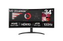 LG 34WR50QK-B | 34 " | VA | QHD | 21:9 | 100 Hz | 5 ms | 3440 x 1440 pikseli | 240 cd/m² | 2 porty HDMI