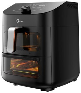 Dwustrefowa suszarka Midea | MAD1100DADK | Moc 1850 W | Pojemność 4,4/6,4 L | Technologia Rapid Air | Czarny