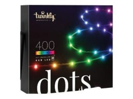 Twinkly Dots Smart LED 400 RGB (wielokolorowy), 20 m, czarny przewód|Twinkly