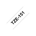 Brother | 151 | Taśma laminowana | Termiczna | Czarna przezroczysta | Rolka (2,4 cm x 8 m)