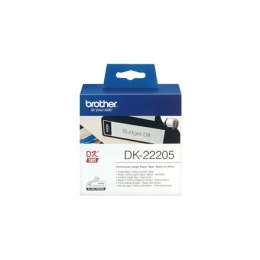 Brother | DK-22205 | Papier termiczny | Termiczny | Czarny na białym | Rolka (6,2 cm x 30,5 m)