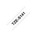 Brother | S141 | Taśma laminowana | Termiczna | Czarna przezroczysta | Rolka (1,8 cm x 8 m)
