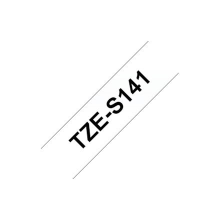 Brother | S141 | Taśma laminowana | Termiczna | Czarna przezroczysta | Rolka (1,8 cm x 8 m)