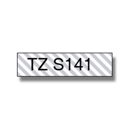 Brother | S141 | Taśma laminowana | Termiczna | Czarna przezroczysta | Rolka (1,8 cm x 8 m)