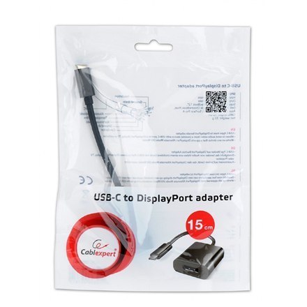 Cablexpert 24 pin USB-C | męski | 20 pin DisplayPort | żeński | 0,15 m
