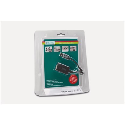 Logilink | Przedłużacz USB | Żeńskie | 4-pinowe USB typu A | Męskie | Czarne | 4-pinowe USB typu A | 5 m