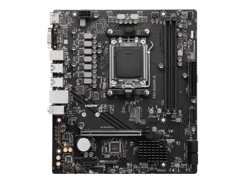 MSI | PRO B650M-B | Rodzina procesorów AMD | Gniazdo procesora AM5 | DDR5 | Obsługiwane interfejsy dysków twardych M.2, SATA | L
