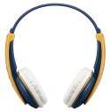 Słuchawki Bluetooth JVC HAKD10WYE dla dzieci, nauszne, żółto-niebieskie, waga 110 g, czas odtwarzania 16 h