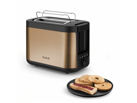 TEFAL Toster | TT430G10 Coppertinto | Liczba gniazd 2 | Materiał obudowy Stal nierdzewna | Złoty