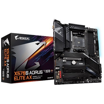 Gigabyte | X570S AORUS ELITE AX 1.1 M/B | Rodzina procesorów AMD | Gniazdo procesora AM4 | DDR4 DIMM | Gniazda pamięci 4 | Obsłu