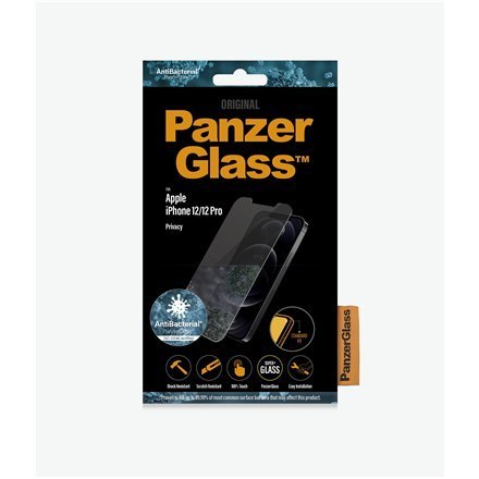 PanzerGlass | Ochraniacz ekranu - szkło - z filtrem prywatności | Apple iPhone 12, 12 Pro | Szkło hartowane | Przezroczysty