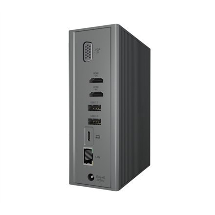 Raidsonic | Icy Box | IB-DK2262AC DockingStation | Stacja dokująca | Porty Ethernet LAN (RJ-45) 1 | Porty VGA (D-Sub) 1 | Porty 