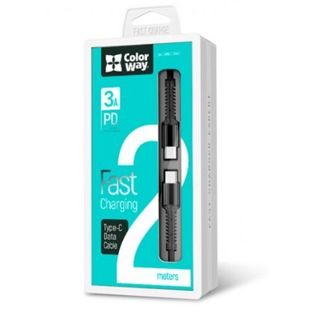 ColorWay | PD Fast Charging | 3 A | Kabel do transmisji danych typu C
