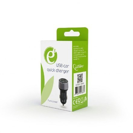 EnerGenie | EG-U2QC3-CAR-01 | 2-portowa szybka ładowarka samochodowa USB | 5 V | Ładowarka samochodowa