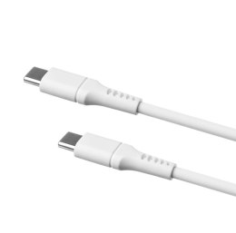Fixed | Płynny kabel silikonowy USB-C/USB-C, 2m, 60W | FIXDLS-CC2-WH