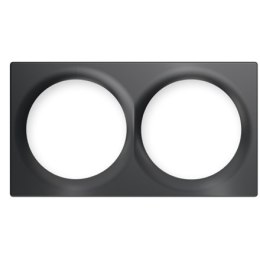 Fibaro Double Cover Plate, Black Fibaro | FG-Wx-PP-0003-8 | Double Cover Plate | Black