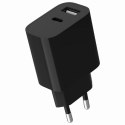 Gembird 2-portowa uniwersalna ładowarka USB (A+C), 2,4 A | TA-UC-2AC12-01-BK