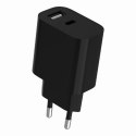 Gembird 2-portowa uniwersalna ładowarka USB (A+C), 2,4 A | TA-UC-2AC12-01-BK