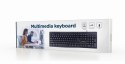 Gembird | Klawiatura multimedialna | KB-UM-107 | Multimedialna | Przewodowa | US | Czarna | g