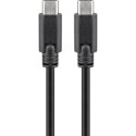 Goobay | Kabel USB-C | Męski | 24-pinowy USB-C | Męski | Czarny | 24-pinowy USB-C | 1 m