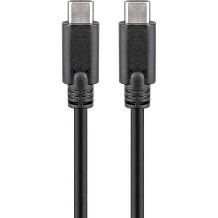 Goobay | Kabel USB-C | Męski | 24-pinowy USB-C | Męski | Czarny | 24-pinowy USB-C | 1 m