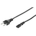 Goobay | Kabel zasilający | Zasilanie IEC 60320 C7 | Europlug (zasilanie CEE 7/16) | 1,5 m | Czarny