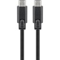 Goobay | Kabel USB-C | Męski | 24-pinowy USB-C | Męski | Czarny | 24-pinowy USB-C | 1 m
