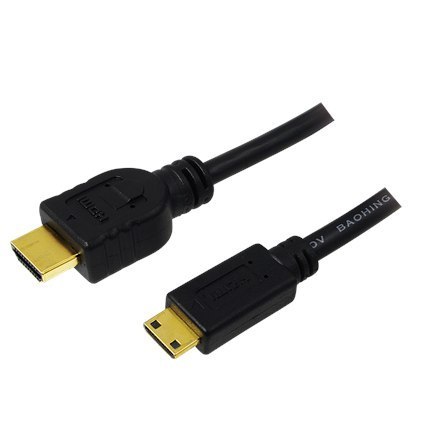 Logilink | High Speed with Ethernet | Męski | 19 pin mini HDMI typ C | Męski | 19 pin HDMI typ A | 1 m | Czarny