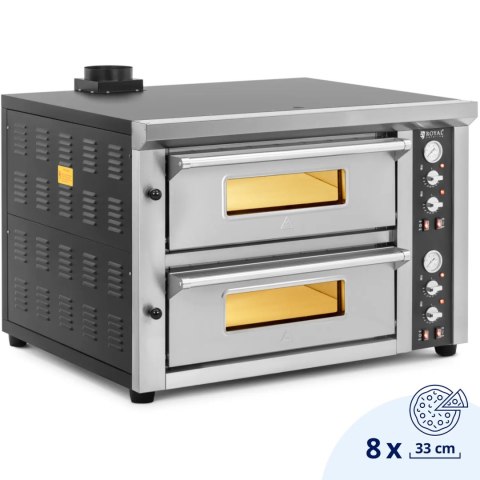 Piec do pizzy podwójny z szamotem na 8 pizz śr. 33 cm 400 V 8400 W