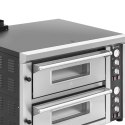 Piec do pizzy podwójny z szamotem na 8 pizz śr. 33 cm 400 V 8400 W