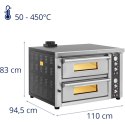 Piec do pizzy podwójny z szamotem na 8 pizz śr. 33 cm 400 V 8400 W