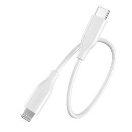 Kabel przewód do iPhone USB-C - Lightning MFi PD 30W 1.2m - biały