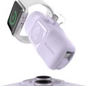 Mini powerbank 5000mAh 15W USB-C i ładowarką do Apple Watch - fioletowy