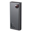 Powerbank 20000mAh Adaman Metal 65W z kablem USB-C 60W 50cm - czarny