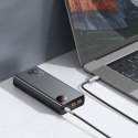 Powerbank 20000mAh Adaman Metal 65W z kablem USB-C 60W 50cm - czarny