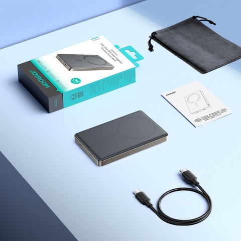 Powerbank Pro 10000mAh ultracienki magnetyczny PD 20W USB-C Lightning - tytanowy