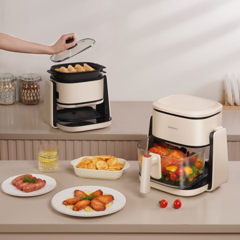 2w1 Frytkownica beztłuszczowa garnek i patelnia JIMMY AF3 Air Fryer - beżowy czarny