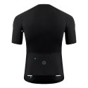 Koszulka rowerowa rozpinana z krótkim rękawem XL - czarna