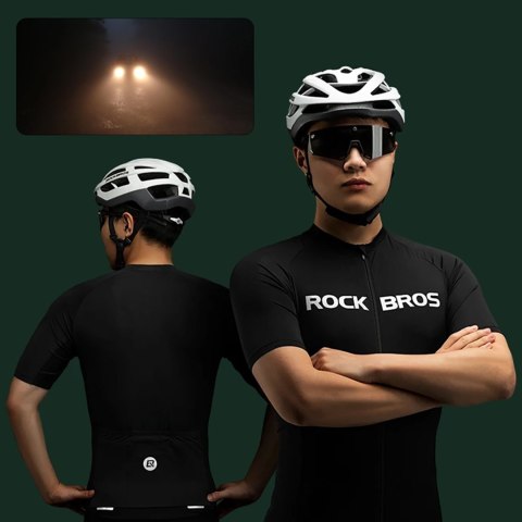 Koszulka rowerowa rozpinana z krótkim rękawem XXXL - czarna