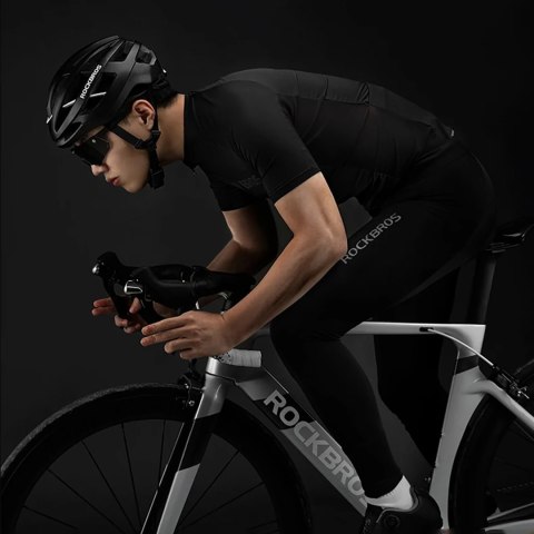 Koszulka rowerowa rozpinana z krótkim rękawem XXXL - czarna
