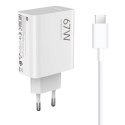 Ładowarka sieciowa Xiaomi 67W 6.2A USB-A z kablem USB-C - biała