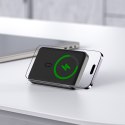 Powerbank 10000mAh indukcyjny magnetyczny z opcją podstawki PD 20W + kabel - czarny