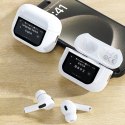 Słuchawki U19 douszne TWS bezprzewodowe Bluetooth 5.3 z wyświetlaczem LED - białe